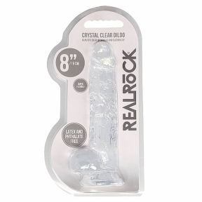 Фаллоимитатор «Realrock Dildo 8», 21 см, прозрачный 6