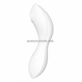 Вакуумний смарт-стимулятор із вібрацією Satisfyer Curvy Trinity 5, білий, керування зі смартфона 4