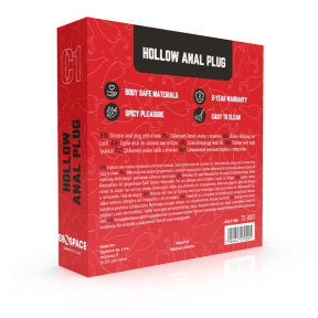 Пробка с тунелем Erospace Wild Play Hollow Anal Plug C1, черная 6