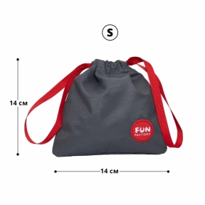 Сумка для секс-игрушек Fun Factory TOYBAG, S, серая, кисет, 14x14 см 0