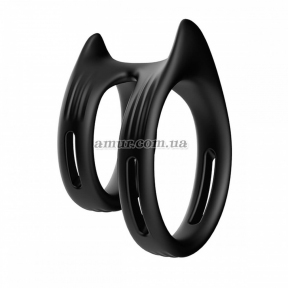 Двойное эрекционное кольцо «Capen», черное 3
