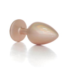Анальная пробка Jewellery Pearl Gold Plug L, с прозрачным камнем 1