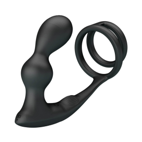 Анальная пробка с эрекционным кольцом Mr Play Remote Control, 12 вибраций 0