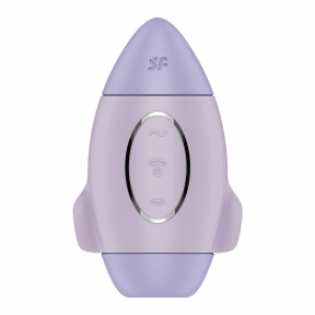 Вакуумний стимулятор з вібрацією Satisfyer Mission Control Violet, 2 незалежні двигуни 0