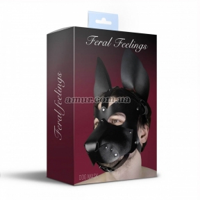 Шкіряна маска собаки 2 в 1 Feral Feelings, знімна морда 2