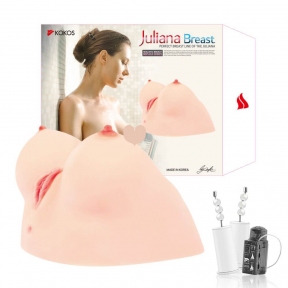 Мастурбатор Kokos Juilana Breast 2WayPlus з вібрацією та масажем 6