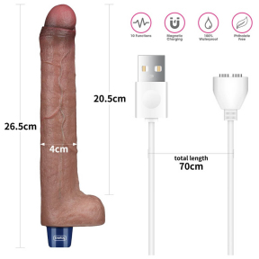 Реалістичний вібратор LoveToy Real Softee, 26,5 см 4