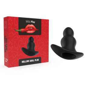 Пробка с тунелем Erospace Wild Play Hollow Anal Plug C1, черная 7