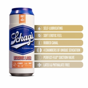 Мастурбатор – банка пива Blush Schag's Luscious Lager Masturbator Frosted, що самозмазується, вакуум 2