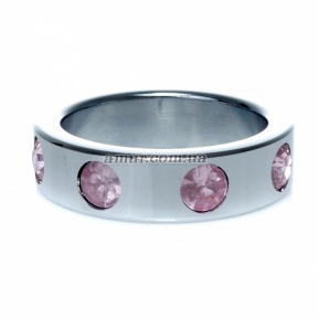 Металлическое, эрекционное кольцо «Rose Diamonds» со стразами 3
