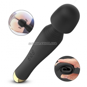 Вібратор-мікрофон «Silicone Massager», чорний, 6 режимів вібрації 7