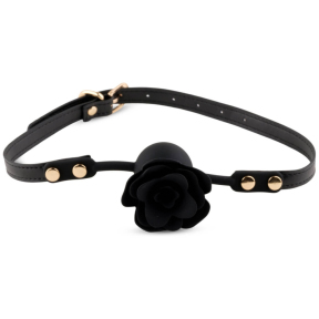 Кляп в форме розы Black Rose Ball Gag, черный 0
