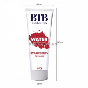 Смазка на водній основі BTB Flavored Strawberry, з ароматом полуниці, 100 мл 1