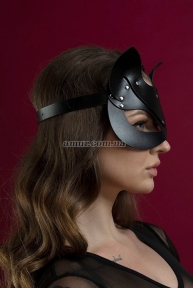 Маска кішечки Feral Feelings - Catwoman Mask, натуральна шкіра, чорна 0
