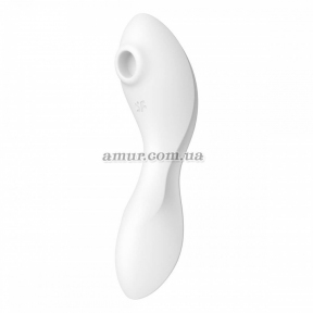 Вакуумний смарт-стимулятор із вібрацією Satisfyer Curvy Trinity 5, білий, керування зі смартфона 3