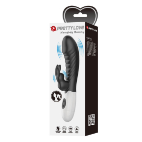 Вибратор-кролик «Naughty Bunny Pretty Love», черный, 30 функций вибрации 8