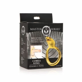 Ерекційне кільце з головою кобри Master Series: Cobra King Golden Cock Ring 4
