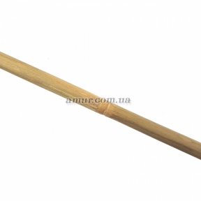 Трость бамбуковая 75 см , рукоятка натуральная кожа, черно-золотая 0