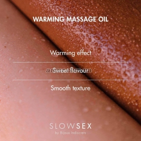 Розігріваюча їстівна масажна олія Bijoux Indiscrets Slow Sex Warming massage oil 3