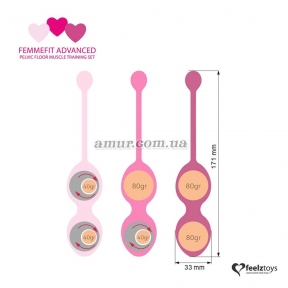 Набор вагинальных шариков для продвинутых FeelzToys - FemmeFit Advanced Pelvic Muscle  0