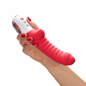 Вибратор для точки G Fun Factory TIGER, красный, ребристый, подходит для анальной стимуляции 4