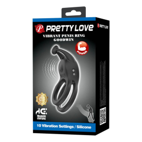Ерекційне кільце Pretty Love Goodwin, чорне, 10 режимів вібрації 8