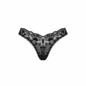 Кружевные стринги Obsessive Donna Dream thong черные, низкая посадка 2