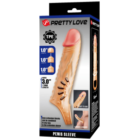 Удлиняющая насадка на член Pretty Love Penis Sleeve, 3 вставки 6