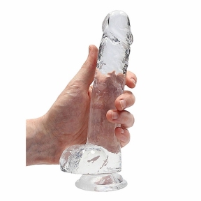 Фаллоимитатор «Realrock Dildo 8», 21 см, прозрачный 4
