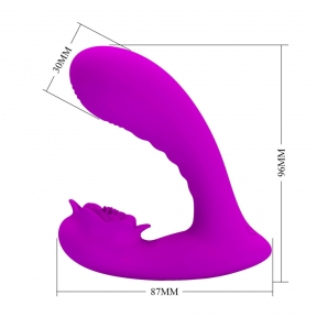 Вібратор «Pretty Love Nadal», для подвійної стимуляції, 12+12 режимів 4