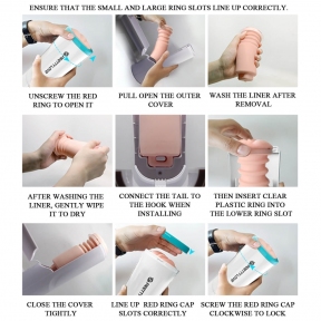 Автоматический мастурбатор «Pretty Love Aby» в тубе с возвратно-поступательными движениями и звуком 6