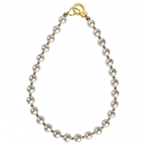 Перлинний нашийник з повідцем LOCKINK Pearl Collar & Leash Set 2