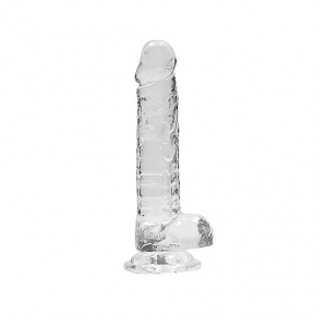 Фаллоимитатор «Realrock Dildo 7», 19 см, прозрачный 0