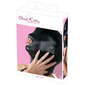 Маска на голову с отверстием для рта «Bad Kitty Mask», черная 6
