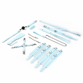 БДСМ-набір для початківців Liebe Seele Macaron 9pcs Bondage Kit-Mint, 9 предметів, міні-палочка 2