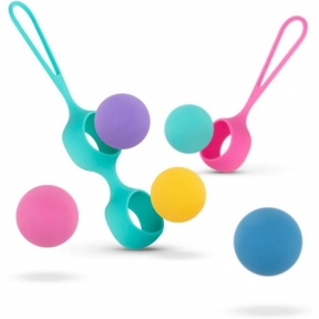 Набір вагінальних кульок PMV20: Vita – Kegel Ball Set, маса 40, 50, 60 г, два тримачі 3