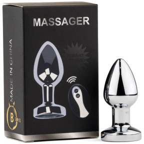 Металевий віброплаг Metal Butt Plug S, 10 режимів вібрації, пульт ДК 5