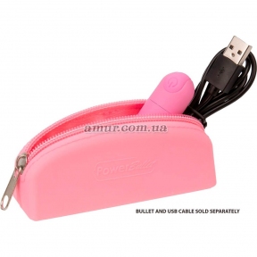Сумка для хранения секс-игрушек PowerBullet - Silicone Storage Zippered Bag, розовая 0