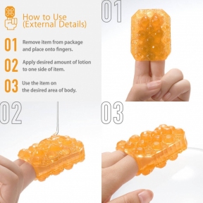 Унисекс-стимулятор Tenga Uni Diamond, белый, с зубчатым рельефом, лубрикант в комплекте 2