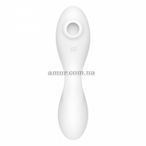 Вакуумний смарт-стимулятор із вібрацією Satisfyer Curvy Trinity 5, білий, керування зі смартфона 0