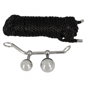 Набір для бондажу з металевими пробками та 10-м мотузкою «Bondage Plugs» 0
