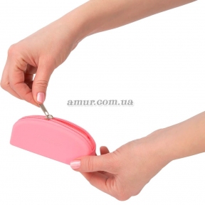 Сумка для зберігання секс-іграшок PowerBullet - Silicone Storage Zippered Bag, рожева 3