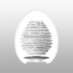 Мастурбатор-яйце Tenga Egg Silky II з рельєфом у вигляді павутиння 0