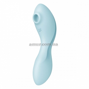 Вакуумний смарт-стимулятор з вібрацією Satisfyer Curvy Trinity 5, блакитний, керування зі смартфона 1