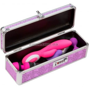 Кейс для хранения секс-игрушек BMS Factory - The Toy Chest Lokable Vibrator Case фиолетовый, с кодовым замком 3