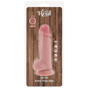 Фалоімітатор з мошонкою Deluxe Dual Density Thick Dildo, 23 см 6