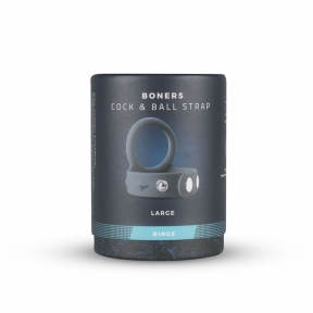 Подвійне ерекційне кільце Boners Cock & Ball Strap L, регулювання діаметра, 3,5-6 см 0