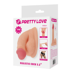 Силиконовый фаллоимитатор с мошонкой Pretty Love Realistic Cock, телесный, 13,5 см 6