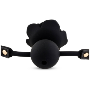 Кляп в форме розы Black Rose Ball Gag, черный 4