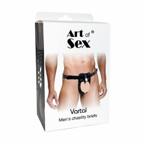 Чоловічий пояс вірності Art of Sex – Vartal, натуральна шкіра 3